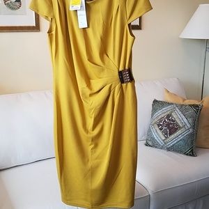 Dress with black and copper detail